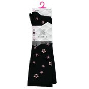 Wholesale - 2pk S/M LADIES FASHION BLACK PATTERN COMPRESSION SOCKS C/P 60, UPC: 194587069670